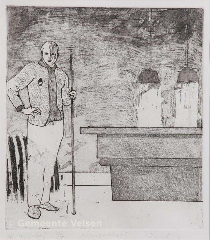 Foto van Biljartportret